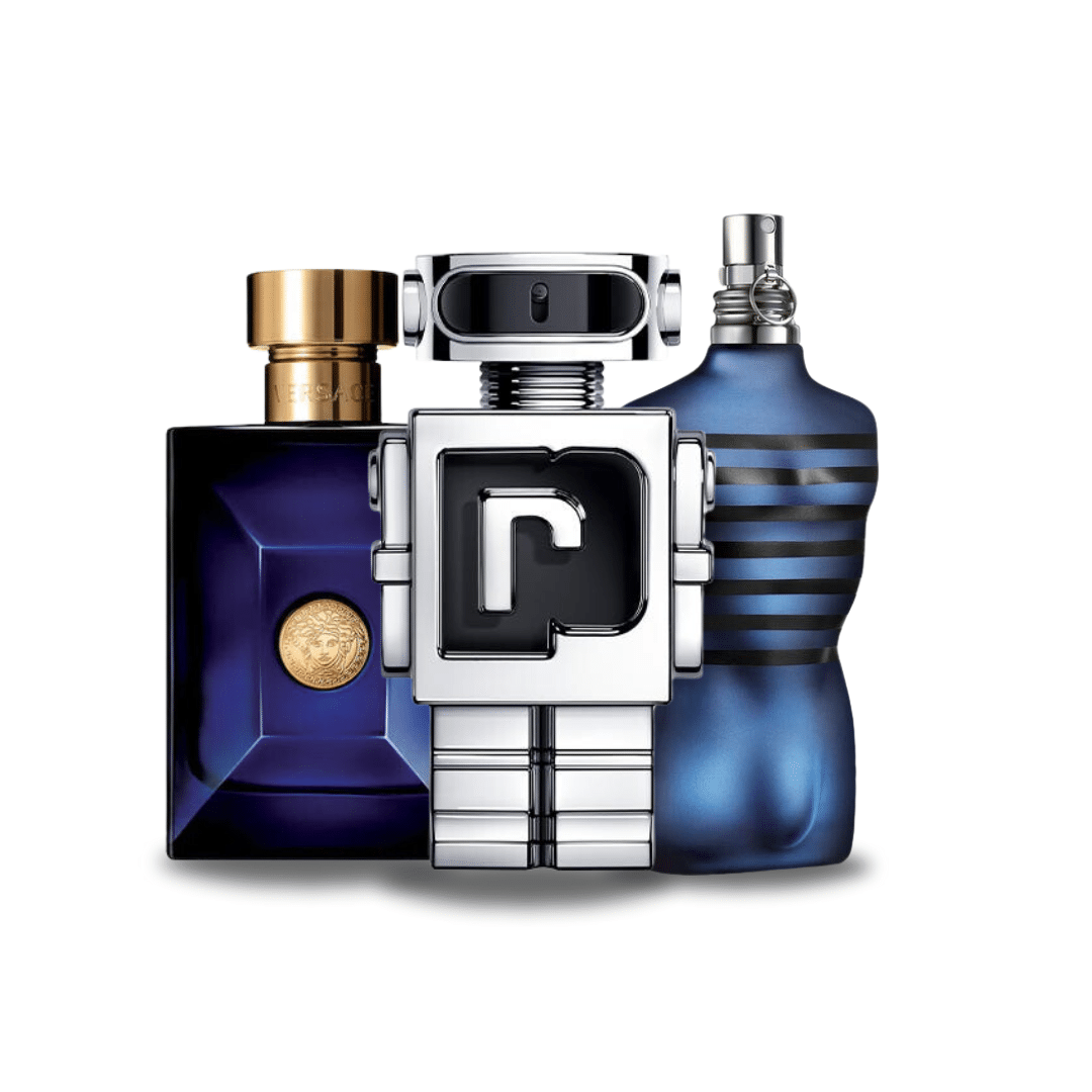 Kit 3 Parfüme DYLAN BLUE, PHANTOM, Gaultier ULTRA MALE (Eau de Parfum)